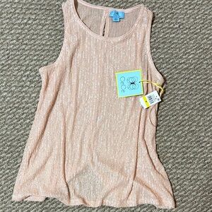 CeCe Women's Light Pink Shimmer Tank Top